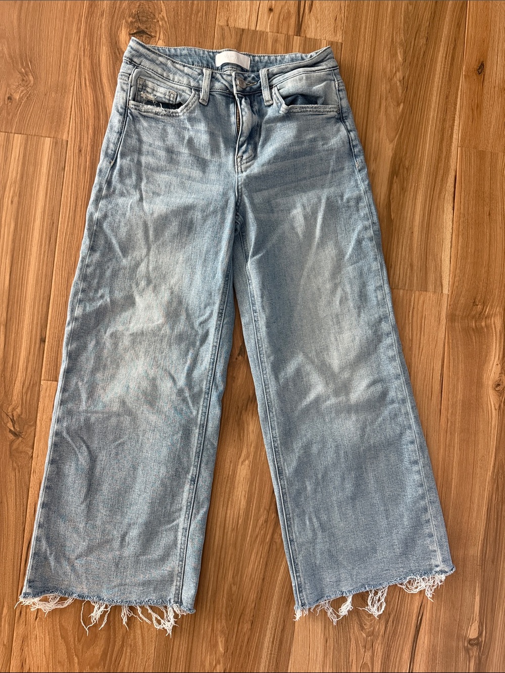 High-Rise Light Wash Wide Leg Jeans for Women